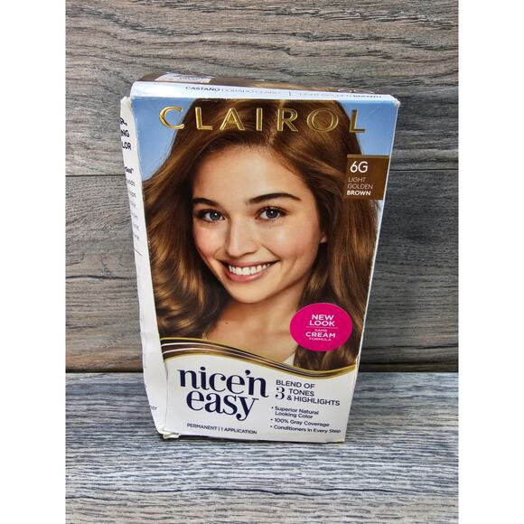 Clairol Nice'n Easy Permanent Hair Color, 6G Light Golden Brown - Picture 1 of 4